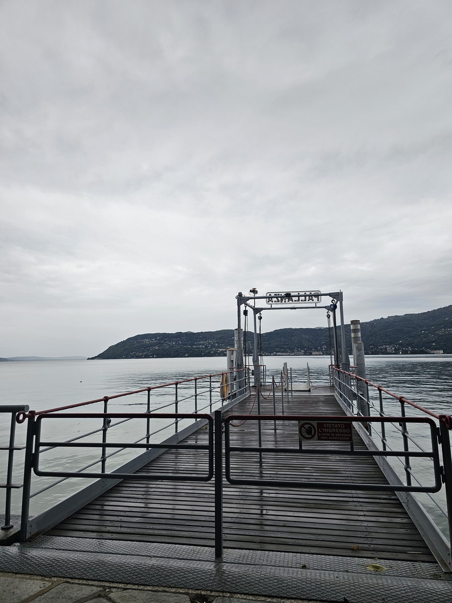 The ferry jetty at Pallanza on Lake Maggiore, where the walk day started