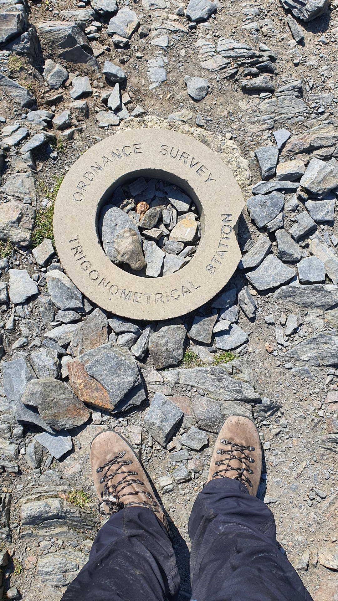 The Ordnance Survey trig point on the summit of Skiddaw